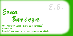 erno baricza business card